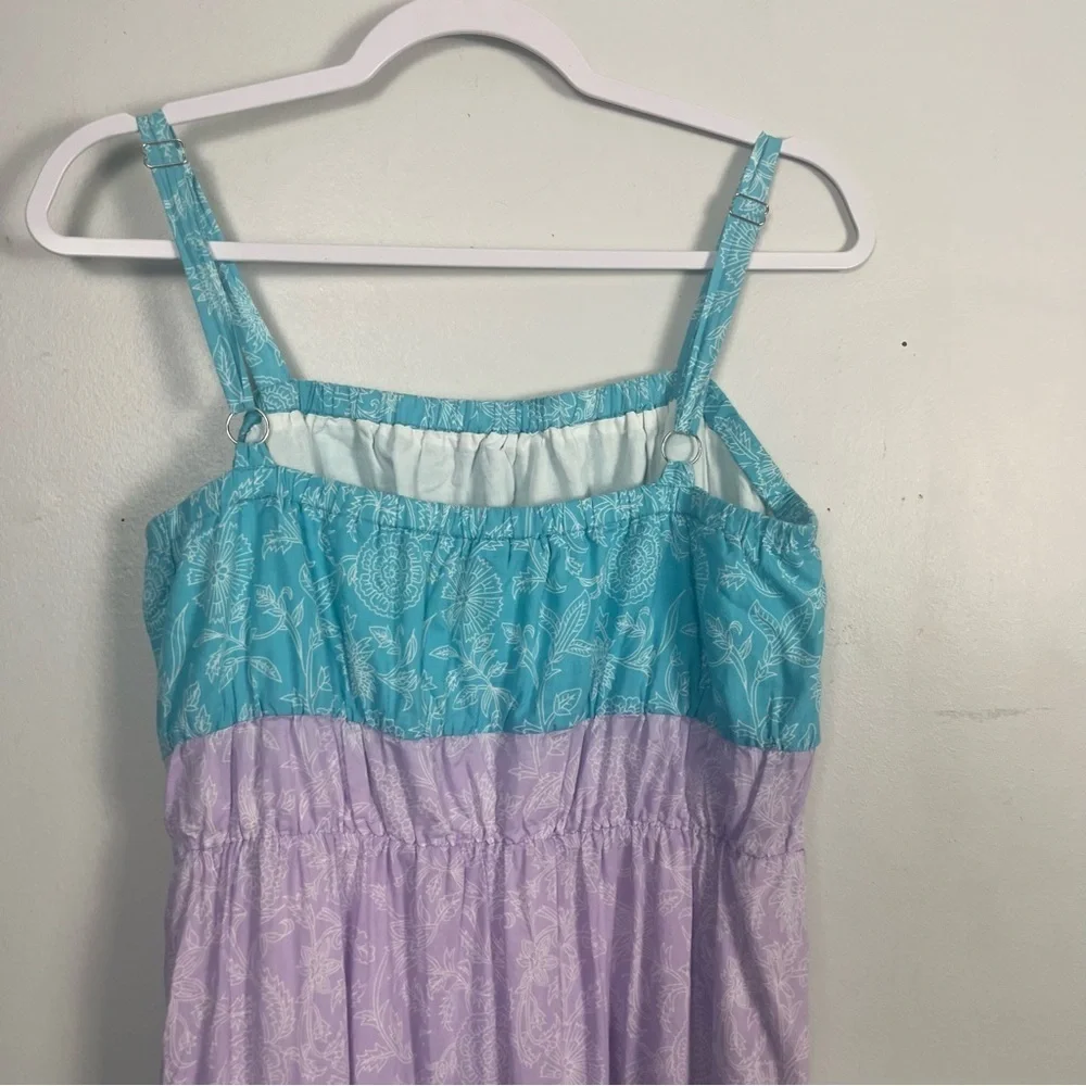 Andrew Marc Marc New York Multi color tiered maxi dress size large - Picture 3 of 6